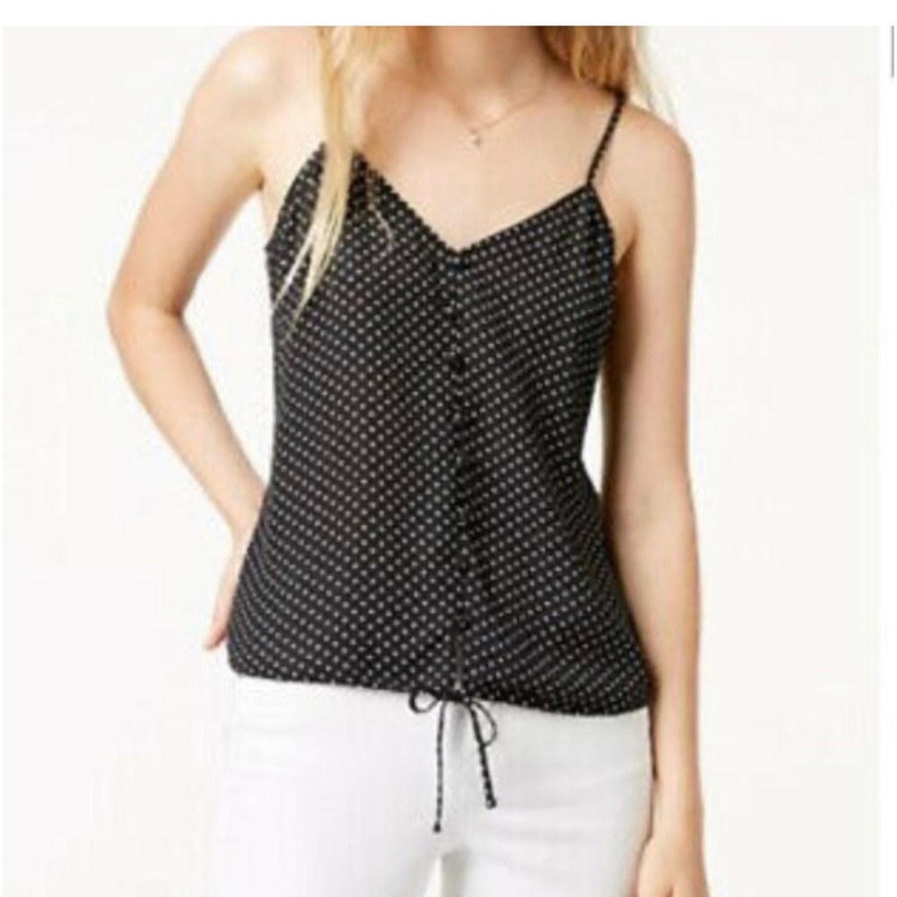 Polka dot black and white hippie rose